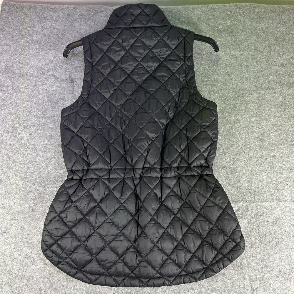 Athleta Whisper Featherless Women's Medium Puffer Vest Full Zip Black Quilted - Picture 3 of 12
